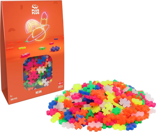 Plus-plus basic neon 300 delige bouwset - 3351 - bouwspeelgoed - constructiespeelgoed - set met bouwstenen - vanaf 5 jaar