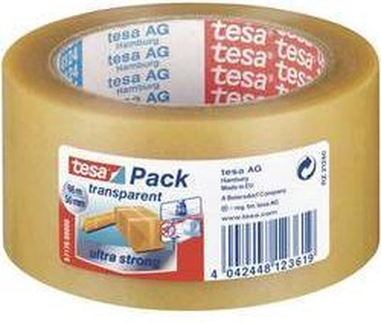 Tesa pack ultra strong verpakkingstape - 66m x 50mm - 1 stuks - transparant