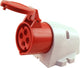Abl cee wcd 16a - 4 polige bus - kunststof - ip44 - rood - 400v 16a