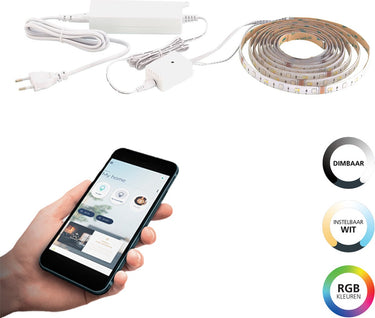 Eglo connect.z smart led strip - 500 cm - wit - instelbaar rgb wit licht - dimbaar - zigbee