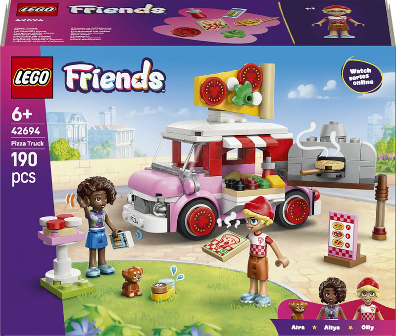 Chargez l'image dans la visionneuse de la galerie, Lego friends pizzatruck speelgoed voor kinderen vanaf 6 jaar met 2 poppetjes 42694

