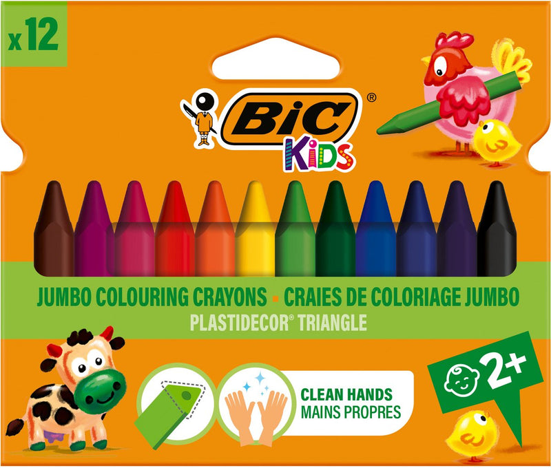Afbeelding laden in galerijviewer, Bic kids plastidecor triangle kleurkrijt, 12st.
