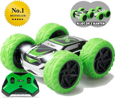 Exost rc 360 cross ii stuntauto groen 1:18 - rc auto - bestuurbare auto - met koplampen