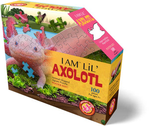 Mad capp puzzel axolotl dierenpuzzel 100 stukjes karton.