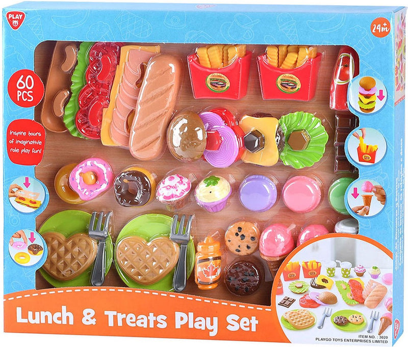 Afbeelding laden in galerijviewer, Playgo speelgoed eten lunch en snacks speelset - 60dlg.
