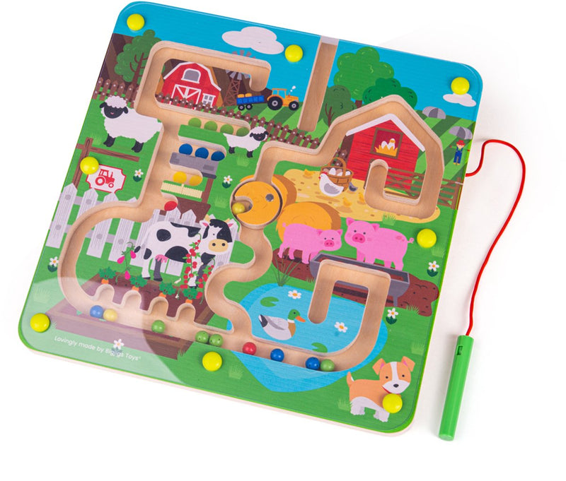 Afbeelding laden in galerijviewer, Bigjigs magnetische doolhof spel - boerderij
