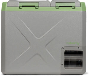 Steamy -e dual zone elektrische compressor koelbox - dual zone - 40 liter - 12v en 230v - voor auto en camping - grijs