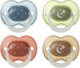 Tommee tippee nightglow gloeit in het donker fopspeen - 6-18 maanden - 4 stuks - orthodontische speen -100% bpa-vrij - nachtkleuren