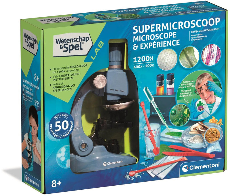 Afbeelding laden in galerijviewer, Clementoni wetenschap en spel - super microscoop
