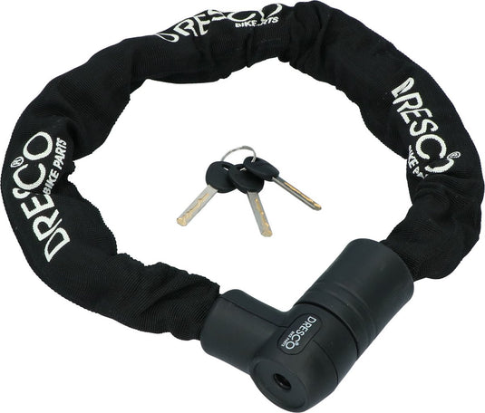 Dresco kettingslot art 4 - art 4 goedgekeurd voor verzekering - scooterslot - motorslot - fietsslot - 90cm lang - 10.5mm doorsnee - zwart