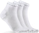 Craft fietssokken zomer unisex wit - core dry mid sock 3-pack white-34 36
