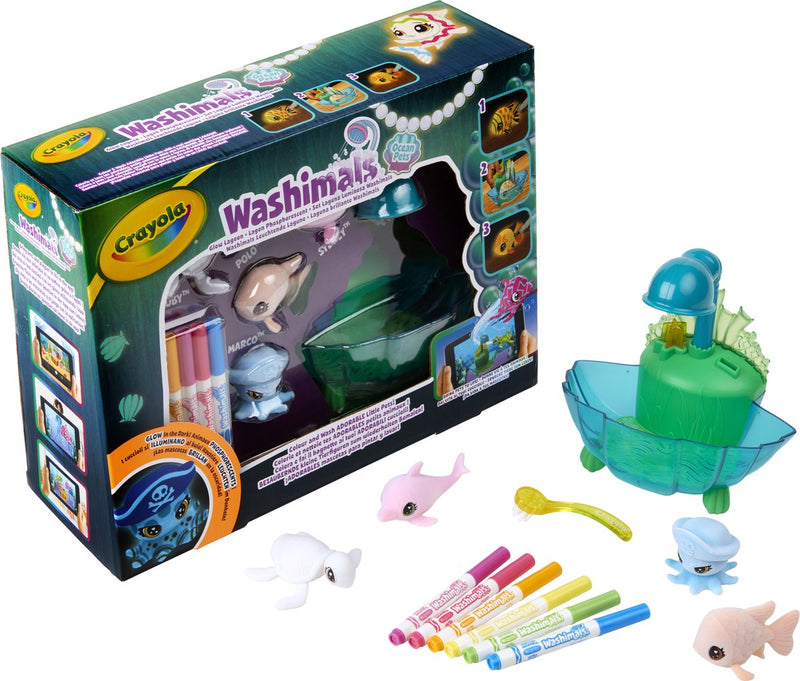 Afbeelding laden in galerijviewer, Crayola washimals ocean glow lagoon speelset
