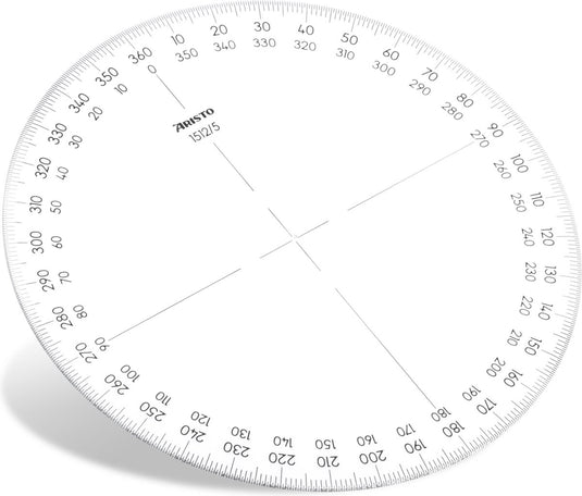 Aristo kompasroos 360� 12 cm glashelder acrylglas ar-1512 5
