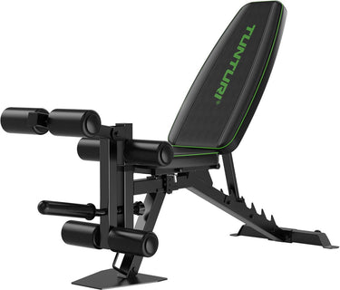 Tunturi ub60 halterbank verstelbaar - fitnessbank belastbaar tot 200kg - trainingsbank - buikspierbank legextension - incl. gratis fitness app