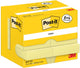 Post-it zelfklevende memoblaadjes 653-y12 38x51mm effen geel