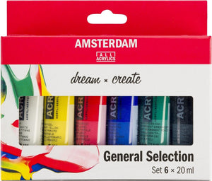 Bruynzeel amsterdam acrylverf standard set, 6dlg.