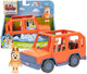 Moose toys bluey - heeler familie 4wd speelauto - incl. chilli speelfiguur en accessoires - speelset
