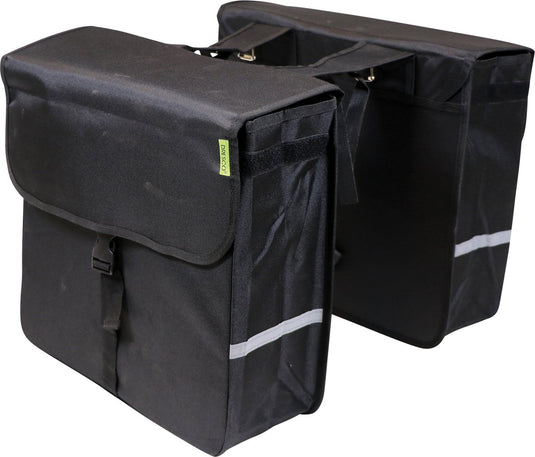 Dresco luxe shopper dubbele fietstas 40 liter nylon zwart