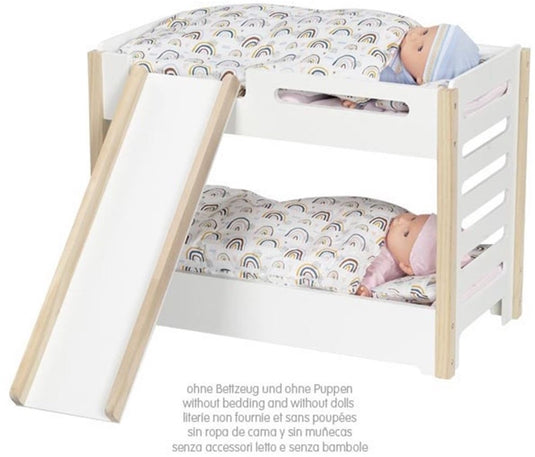 Goki houten poppenstapelbed met glijbaan