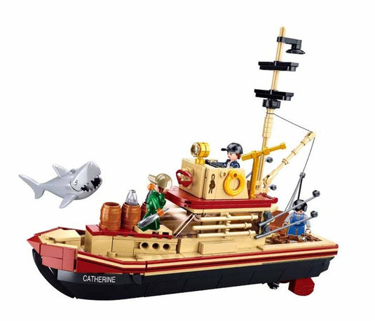 Sluban modelbricks the great shark boot bouwspeelgoed – constructiespeelgoed – bouwset met 592 bouwstenen – m38-b1118 – vanaf 8 jaar
