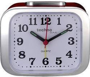 Technoline model xl rood - analoge quartz wekker in retro design