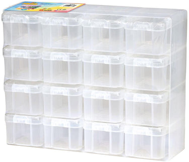 Hama strijkkralen opbergbox set met 16 opbergdoosjes