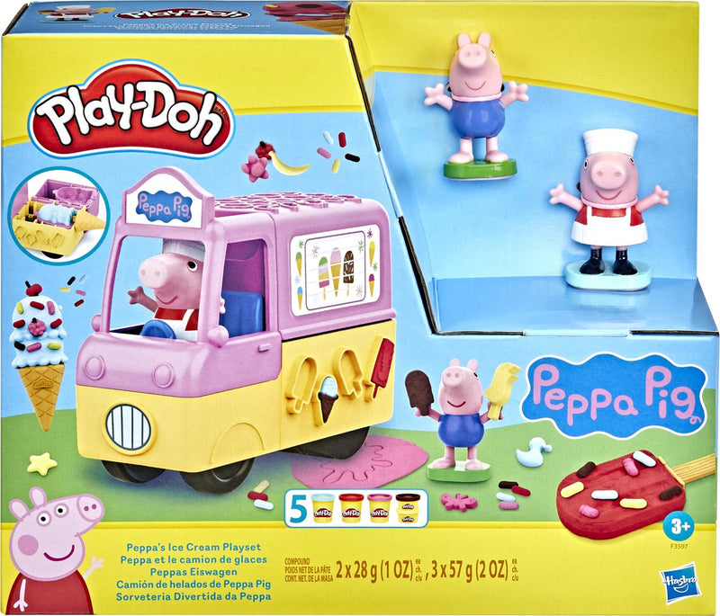 Afbeelding laden in galerijviewer, Play-doh peppas ijsjes speelset - boetseerklei - inclusief 5 potjes
