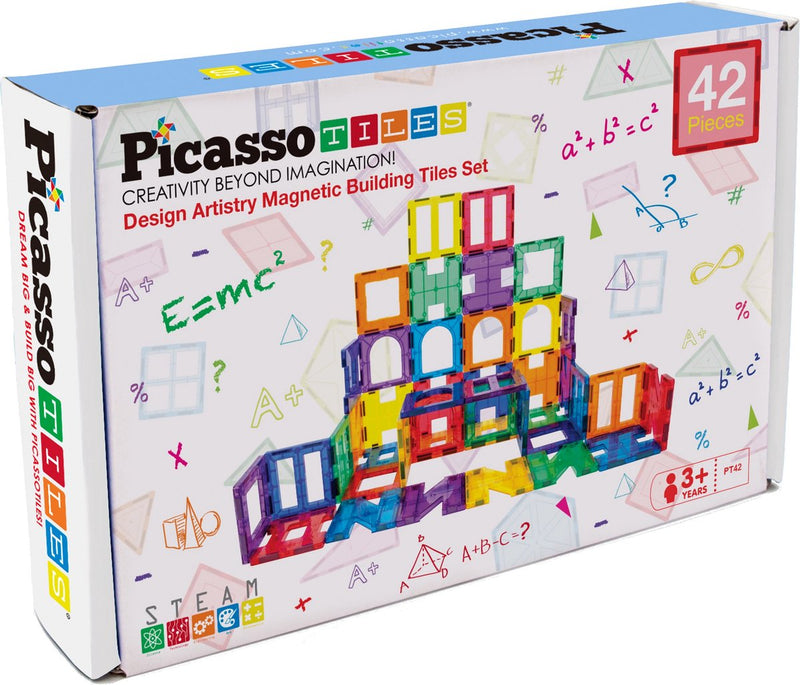 Afbeelding laden in galerijviewer, Picasso tiles tactic - constructiespeelgoed - magnetic tiles - magnetische tegels - artistry set - stem speelgoed - creatief bouwspeelgoed - 42 delig - vanaf 3 jaar
