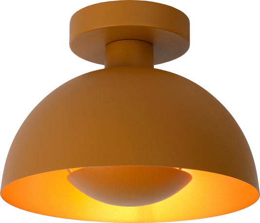 Lucide siemon - plafonnière (plafondlamp) - ø 25 cm - 1xe27 - okergeel