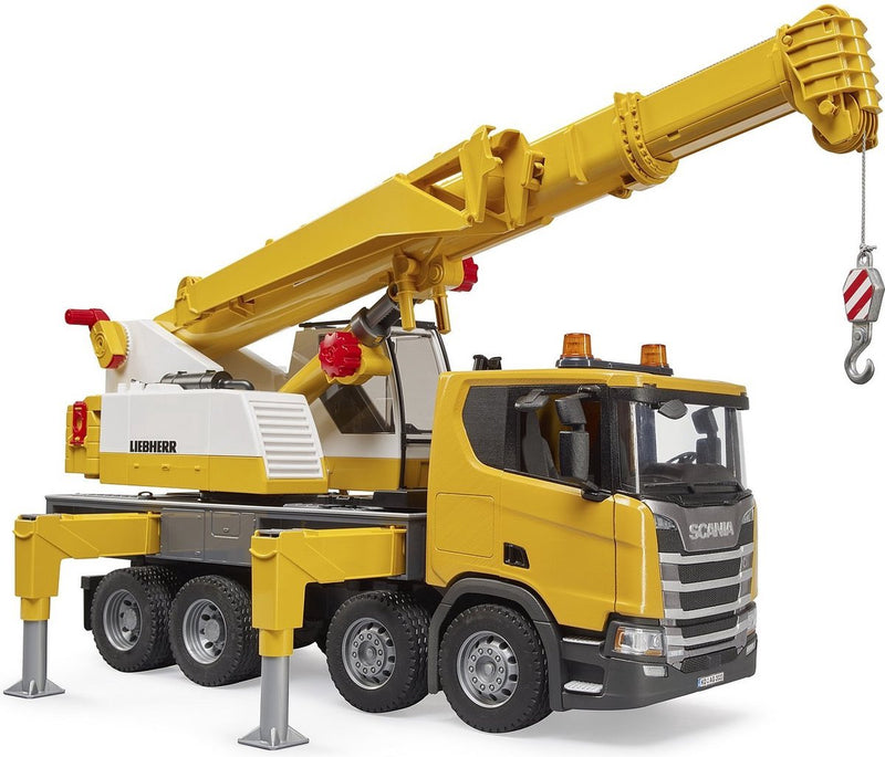 Chargez l'image dans la visionneuse de la galerie, Bruder scania super 560r liebherr kraan met licht en geluid 1:16
