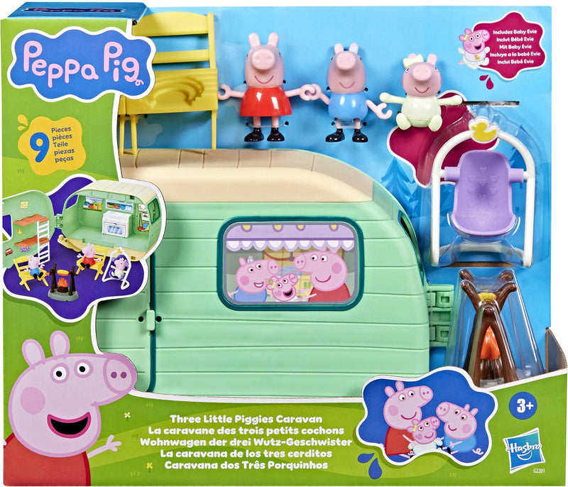 Afbeelding laden in galerijviewer, Peppa pig drie kleine biggetjes caravan - 9dlg.
