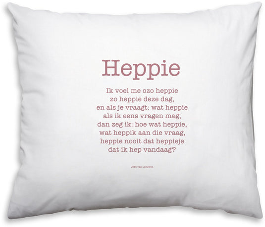 Plint poezie om te kussen - heppie, gedicht op kussensloop