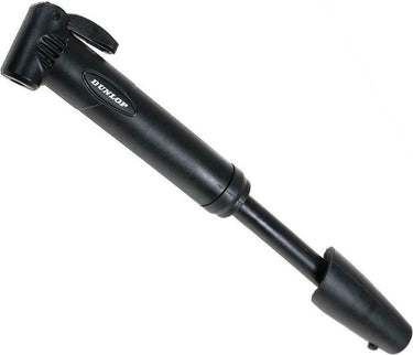Dunlop mini fietspomp - compacte handpomp fiets - draagbare fietspomp met adapter - lichtgewicht fiets pomp voor onderweg - zwart