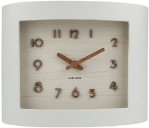 Karlsson tafelklok sole squared - wit - 8.4x22.1x16.9cm - modern