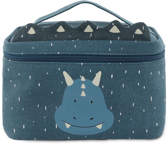Trixie lunchtas - mr.triceratops - koeltas voor kinderen - met naamlabel - thermische tas voor lunch – blauw – dino