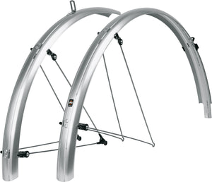 Sks spatbordenset - robuuste sandwichconstructie - asr-veiligheidssysteem - zilver - 55 mm breed