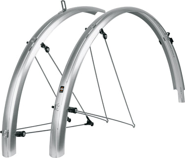 Sks spatbordenset - robuuste sandwichconstructie - asr-veiligheidssysteem - zilver - 55 mm breed