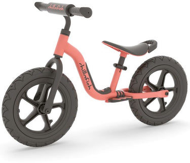 Chillafish loopfiets 2 jaar - lichtgewicht met verstelbaar zadel en stuur - roze - loopfiets voor meisjes tot 5 jaar met voetsteun, handvat om te dragen en 12 rubberskin anti lek banden - model charlie sport