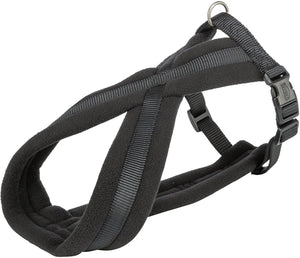Trixie hondentuig - comfortabel verstelbaar zwart 40-70x2cm - vliesvulling, singelband