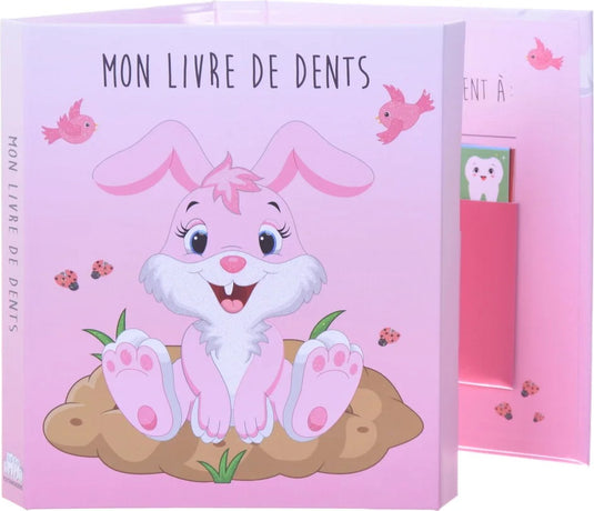 Toothwonders - le lapin - livre de collection de dents avec fermeture magnétique