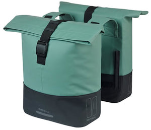 Basil b.v. dubbele fietstas basil cove 28-32l 14 x 29 x 36 cm - groen zwart