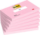 Post-it notes, 100 vel, ft 76 x 127 mm, roze (flamingo pink), pak van 6