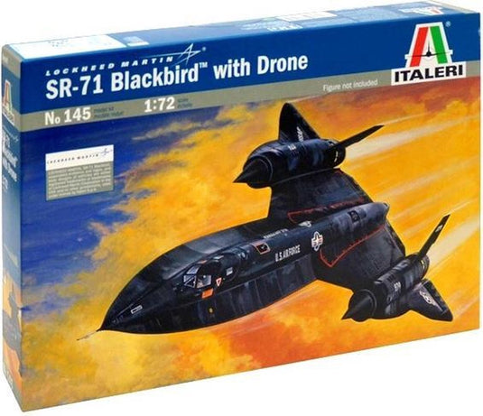Italeri sr-71 blackbird met drone - militair vliegtuig - 1:72
