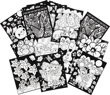 Creativ company velour plaatjes, afm 25x19 cm, 16 assorti