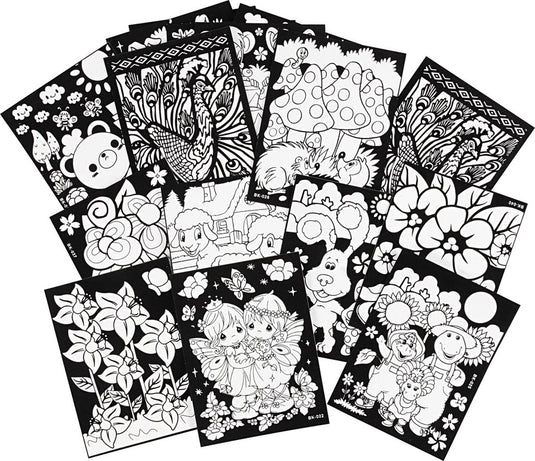 Creativ company velour plaatjes, afm 25x19 cm, 16 assorti