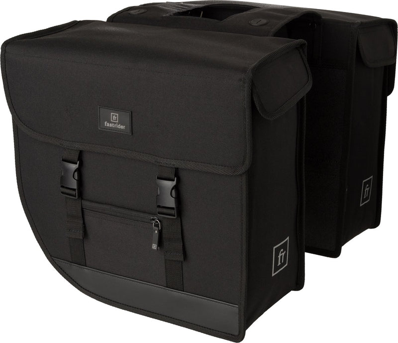 Afbeelding laden in galerijviewer, Fastrider hybrid large dubbele fietstas zwart - 35l
