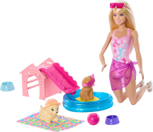 Barbie zwemfeestje voor puppy's