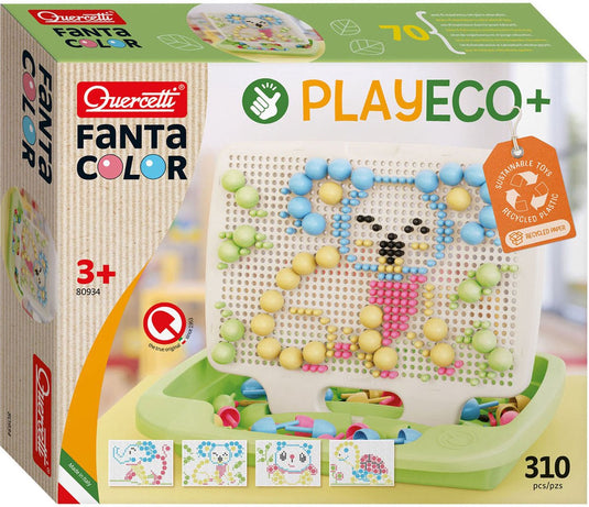 Quercetti play eco+ fantacolor insteek mozaïek (310-delig)