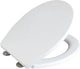 Wenko wc bril ostuni - wit thermoplast - easy-close softclose sluiting - fix-clip bevestiging afklikbaar - toiletbril - toiletzitting - wit