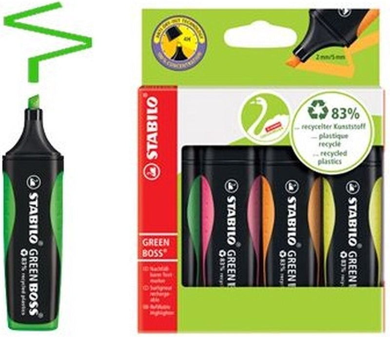 Afbeelding laden in galerijviewer, Stabilo green boss - markeerstift - set met 4 stuks

